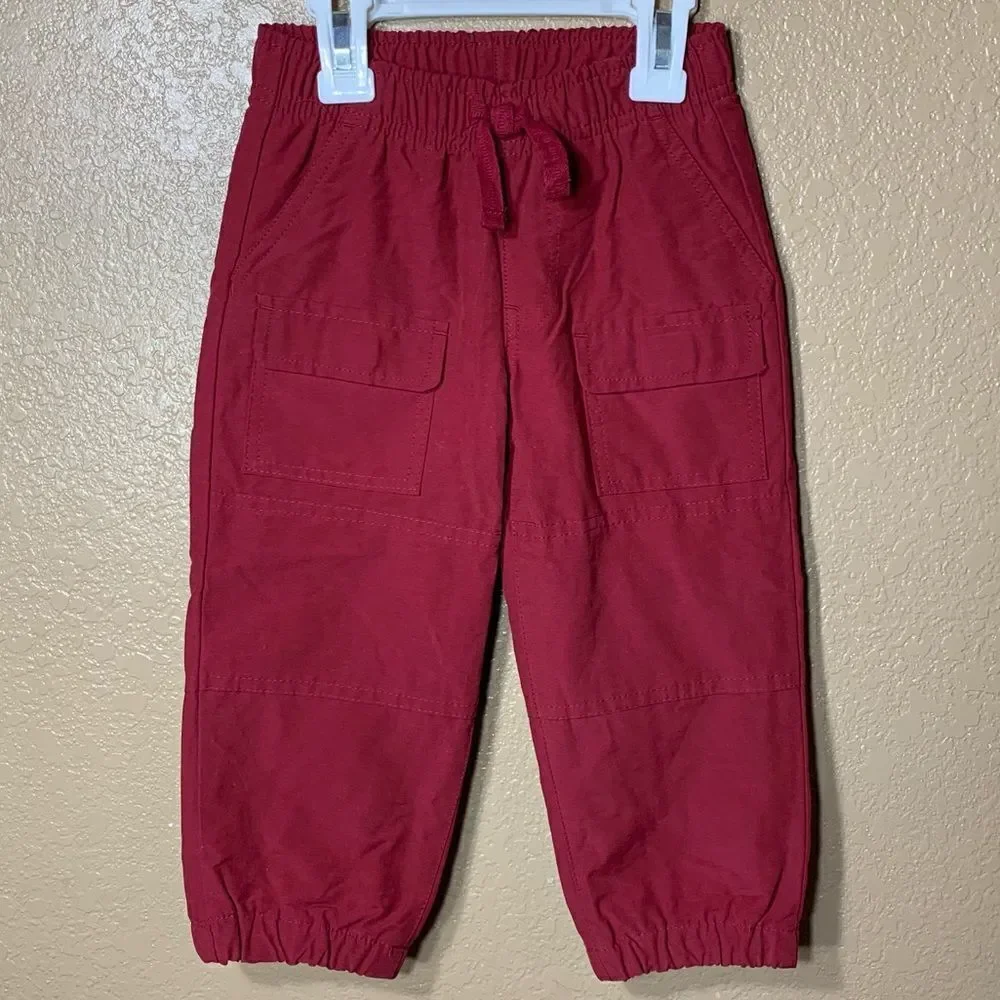 Gymboree toddler boy maroon joggers‎